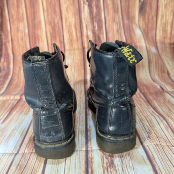 Dr. Martens Dark Green Blue The Original Leather Lace-Up Mid-Calf Boots Size 10 - Picture 4 of 11